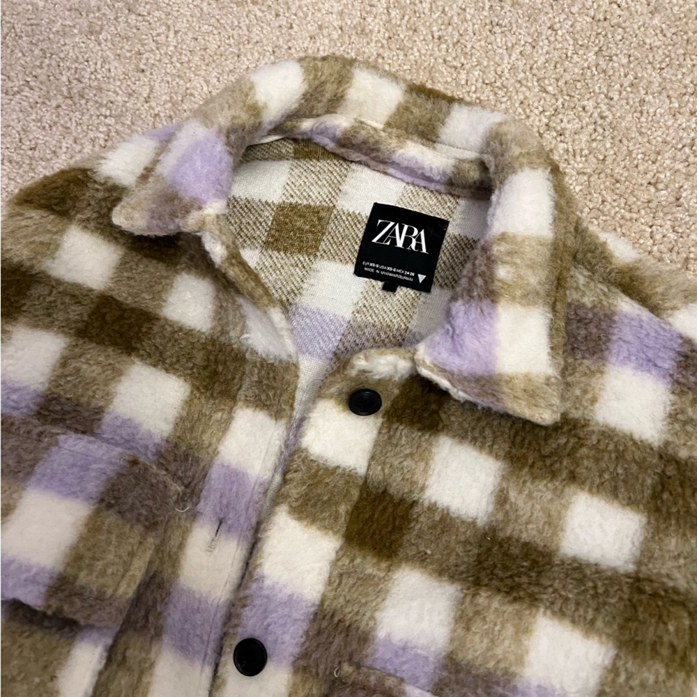 Zara Oversized women’s Checkered Shacket